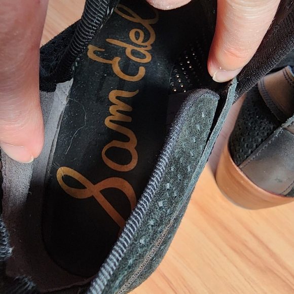 Sam Edelman Black Suede Ankle Boots with Buckle Size 7 - Picture 5 of 7